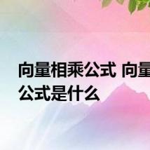 向量相乘公式 向量相乘公式是什么