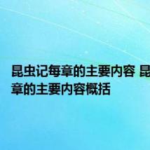 昆虫记每章的主要内容 昆虫记每章的主要内容概括