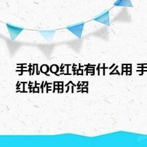 手机QQ红钻有什么用 手机QQ红钻作用介绍