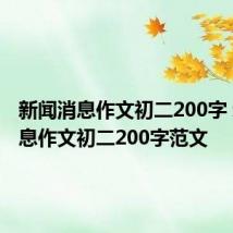 新闻消息作文初二200字 新闻消息作文初二200字范文