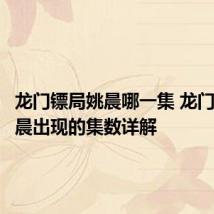 龙门镖局姚晨哪一集 龙门镖局姚晨出现的集数详解