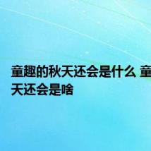 童趣的秋天还会是什么 童趣的秋天还会是啥