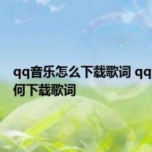 qq音乐怎么下载歌词 qq音乐如何下载歌词