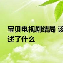 宝贝电视剧结局 该剧讲述了什么