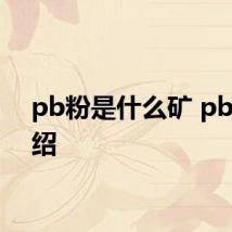 pb粉是什么矿 pb粉介绍