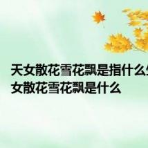 天女散花雪花飘是指什么生肖 天女散花雪花飘是什么