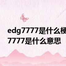 edg7777是什么梗 edg7777是什么意思