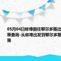 05月04日蚌埠前往鄂尔多斯出行防疫政策查询-从蚌埠出发到鄂尔多斯的防疫政策