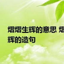 熠熠生辉的意思 熠熠生辉的造句