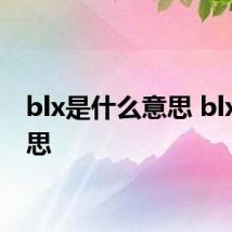 blx是什么意思 blx的意思