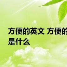 方便的英文 方便的英文是什么