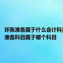 坏账准备属于什么会计科目 坏账准备科目属于哪个科目