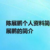 陈展鹏个人资料简介 陈展鹏的简介