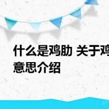 什么是鸡肋 关于鸡肋的意思介绍