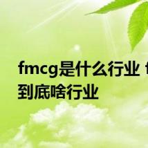 fmcg是什么行业 fmcg到底啥行业