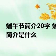 端午节简介20字 端午节简介是什么