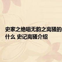 史家之绝唱无韵之离骚的作品是什么 史记离骚介绍