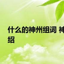 什么的神州组词 神州介绍