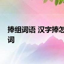 捧组词语 汉字捧怎么组词