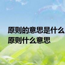 原则的意思是什么 词语原则什么意思