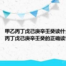 甲乙丙丁戊己庚辛壬癸读什么 甲乙丙丁戊己庚辛壬癸的正确读音