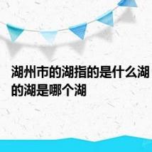 湖州市的湖指的是什么湖 湖州市的湖是哪个湖