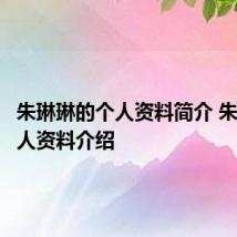 朱琳琳的个人资料简介 朱琳的个人资料介绍