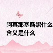 阿其那塞斯黑什么意思 含义是什么