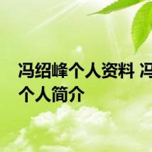 冯绍峰个人资料 冯绍峰个人简介