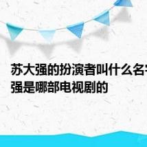 苏大强的扮演者叫什么名字 苏大强是哪部电视剧的