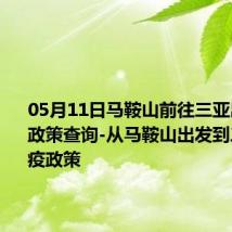 05月11日马鞍山前往三亚出行防疫政策查询-从马鞍山出发到三亚的防疫政策