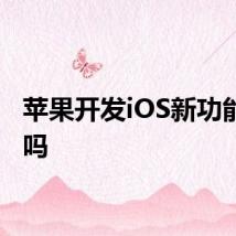 苹果开发iOS新功能好用吗