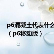 p6混凝土代表什么意思（p6移动版）