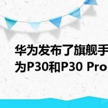 华为发布了旗舰手机华为P30和P30 Pro