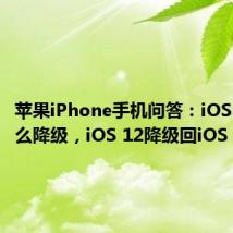 苹果iPhone手机问答：iOS 12怎么降级，iOS 12降级回iOS 11教程