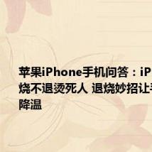 苹果iPhone手机问答：iPhone高烧不退烫死人 退烧妙招让手机快速降温