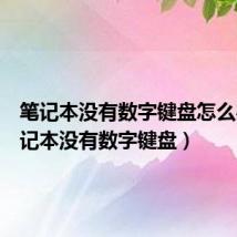 笔记本没有数字键盘怎么办（笔记本没有数字键盘）