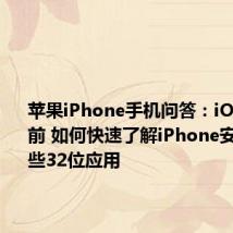 苹果iPhone手机问答：iOS11升级前 如何快速了解iPhone安装了哪些32位应用