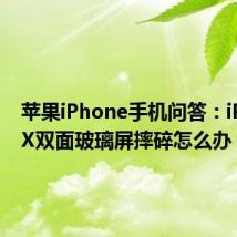 苹果iPhone手机问答：iPhoneX双面玻璃屏摔碎怎么办