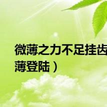 微薄之力不足挂齿（微薄登陆）