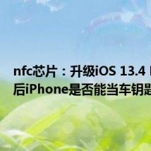 nfc芯片：升级iOS 13.4 Beta 1后iPhone是否能当车钥匙