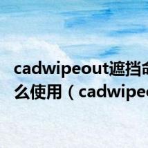 cadwipeout遮挡命令怎么使用（cadwipeout）