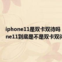 iphone11是双卡双待吗：iphone11到底是不是双卡双待