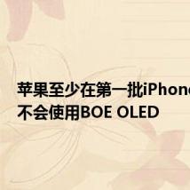 苹果至少在第一批iPhone 12中不会使用BOE OLED