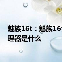 魅族16t：魅族16t的处理器是什么