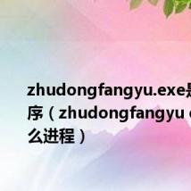 zhudongfangyu.exe是什么程序（zhudongfangyu exe是什么进程）