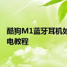 酷狗M1蓝牙耳机如何充电教程