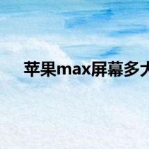 苹果max屏幕多大