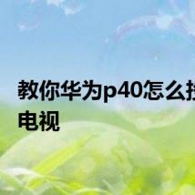 教你华为p40怎么投屏到电视