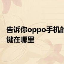 告诉你oppo手机的闪回键在哪里